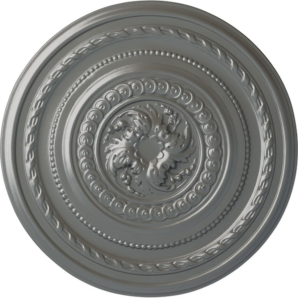 Ekena Millwork Pearl Ceiling Medallion (Fits Canopies up to 1 7/8"), Hand-Painted Silver, 26 1/4"OD x 1 1/2"P CM26PESLS - main